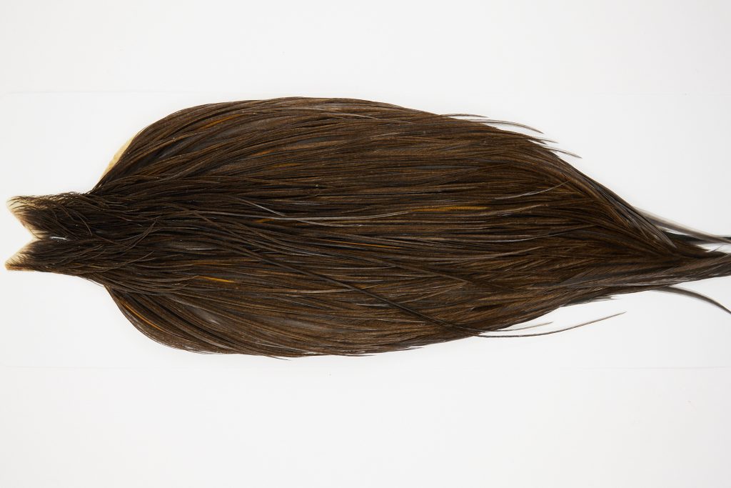 10433 JimsFlyCo Dry Fly Hackle Grade 1 Rooster Cape Dark Dun Ties Size 12-22