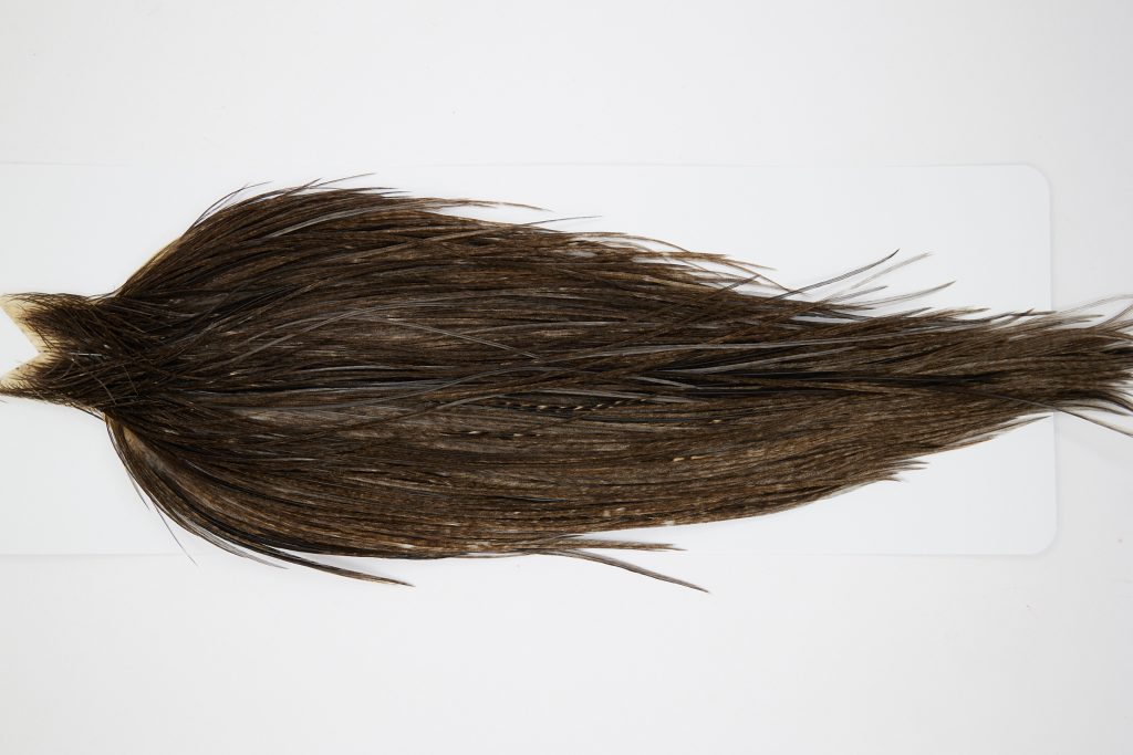 10451 JimsFlyCo Dry Fly Hackle Grade 1 Rooster Cape Grey Dun Ties Size 12-24