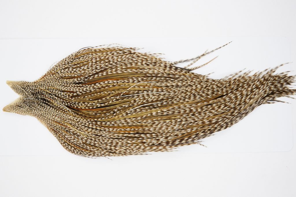 10462 JimsFlyCo Dry Fly Hackle Grade 1 Rooster Cape Grizzly Dun Variant Ties Size 10-18