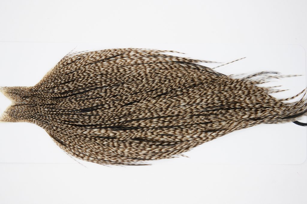 10464 JimsFlyCo Dry Fly Hackle Grade 1 Rooster Cape Grizzly Dun Variant Ties Size 10-22