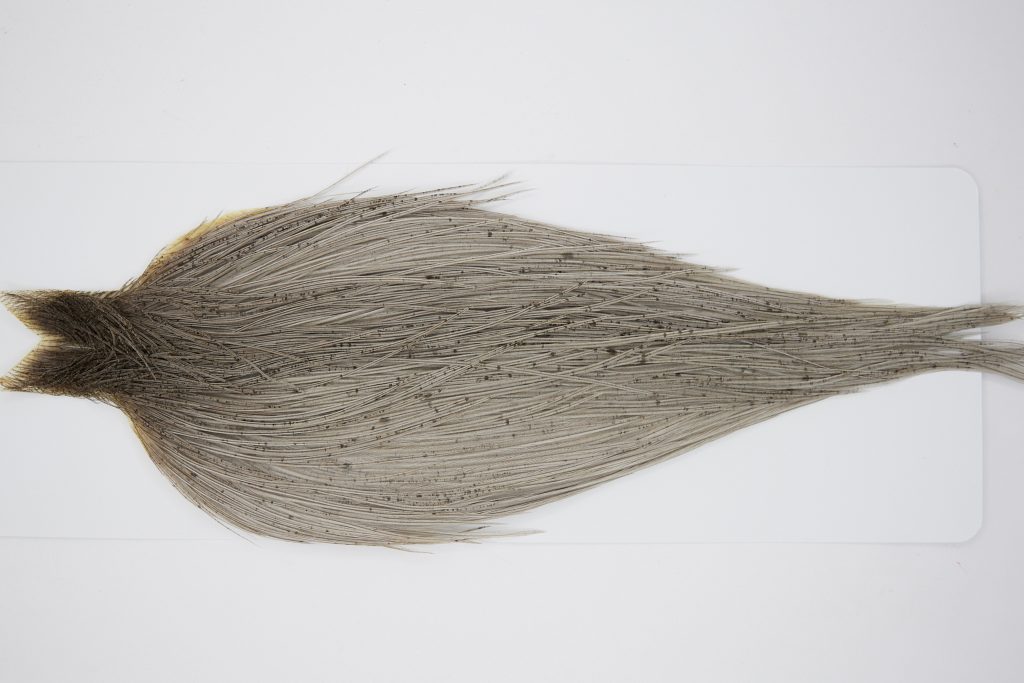 10497 JimsFlyCo Dry Fly Hackle Rhodium Rooster Cape Light Dun Ties Size 12-22