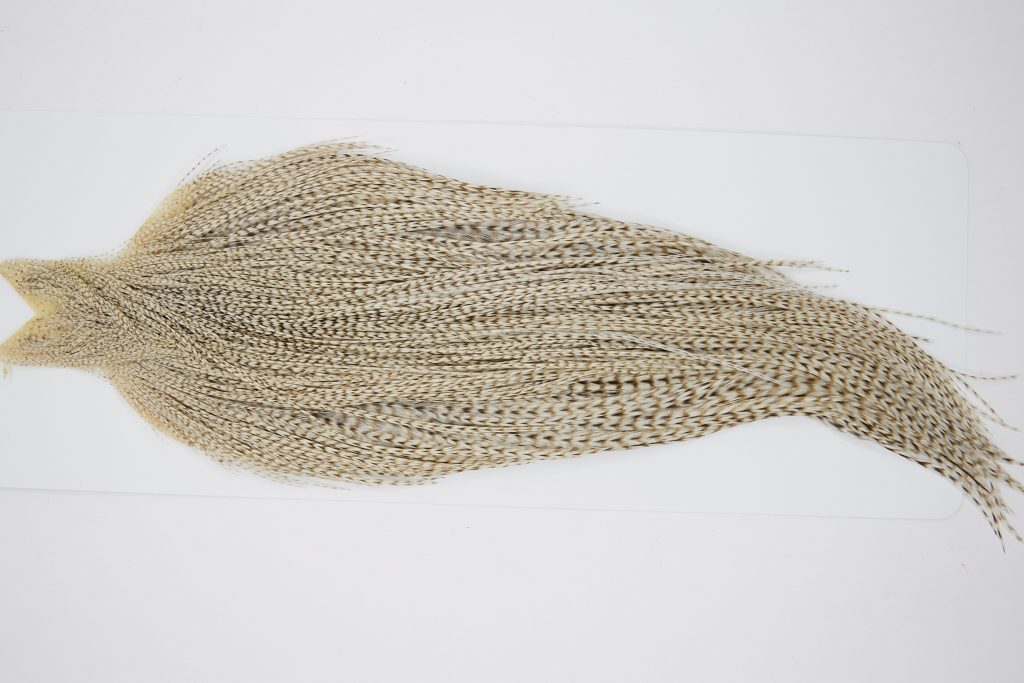 10503 JimsFlyCo Dry Fly Hackle Rhodium Rooster Cape Grizzly Variant Ties Size 12-24