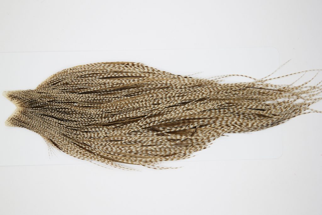 10507 JimsFlyCo Dry Fly Hackle Rhodium Rooster Cape Grizzly Dun Variant Ties Size 10-22