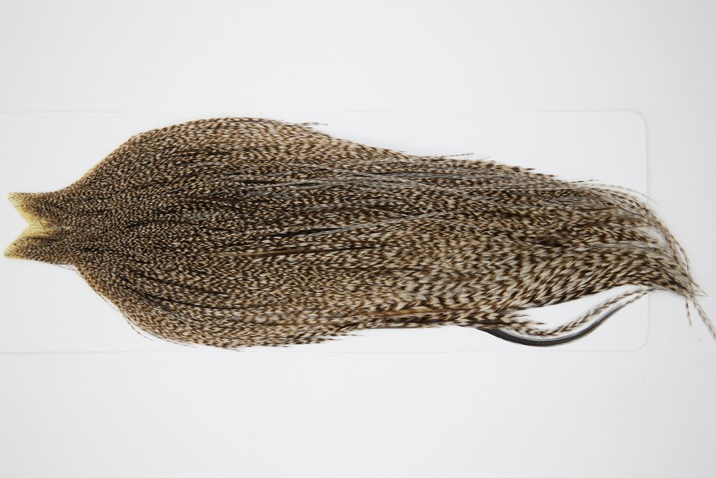 10508 JimsFlyCo Dry Fly Hackle Rhodium Rooster Cape Grizzly Dun Variant Ties Size 10-24