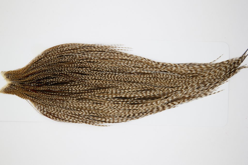 10510 JimsFlyCo Dry Fly Hackle Rhodium Rooster Cape Grizzly Dun Variant Ties Size 8-24