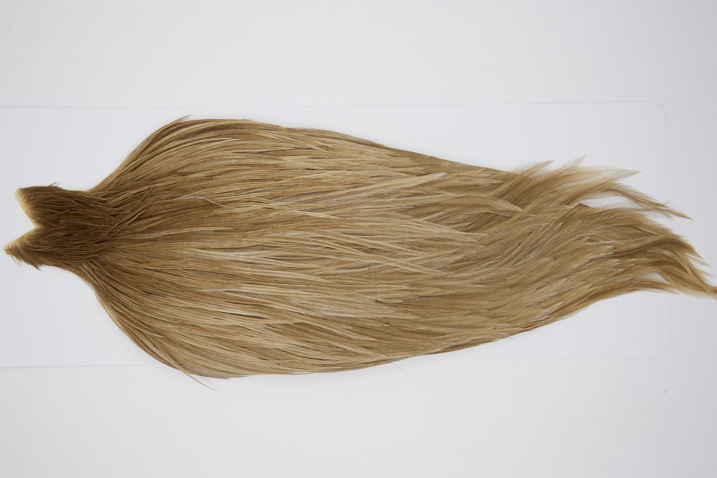 10519 JimsFlyCo Dry Fly Hackle Rhodium Rooster Cape Medium Dun Ties Size 6-18