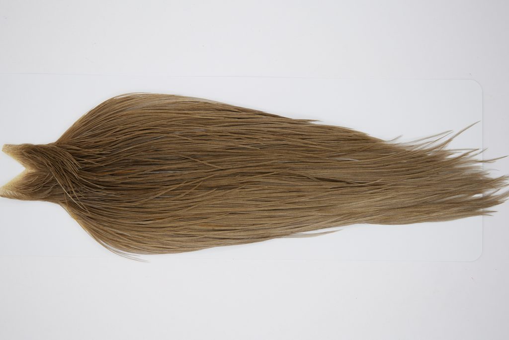 10520 JimsFlyCo Dry Fly Hackle Rhodium Rooster Cape Medium Dun Ties Size 10-22