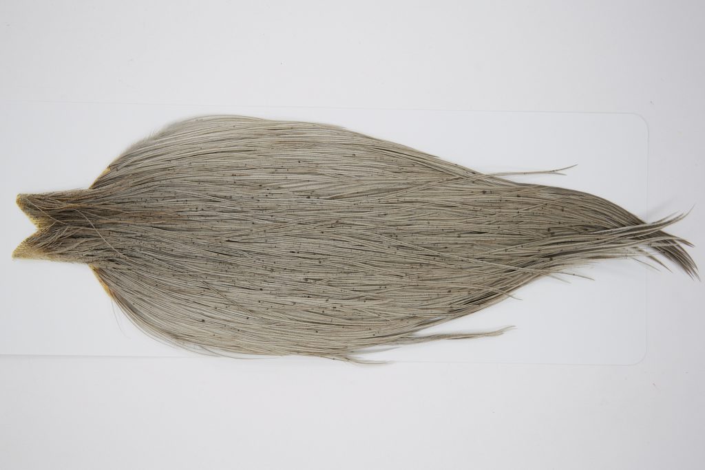 10521 JimsFlyCo Dry Fly Hackle Rhodium Rooster Cape Medium Dun Ties Size 8-22