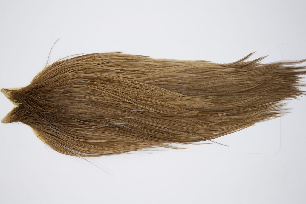 10522 JimsFlyCo Dry Fly Hackle Rhodium Rooster Cape Medium Dun Ties Size 10-22