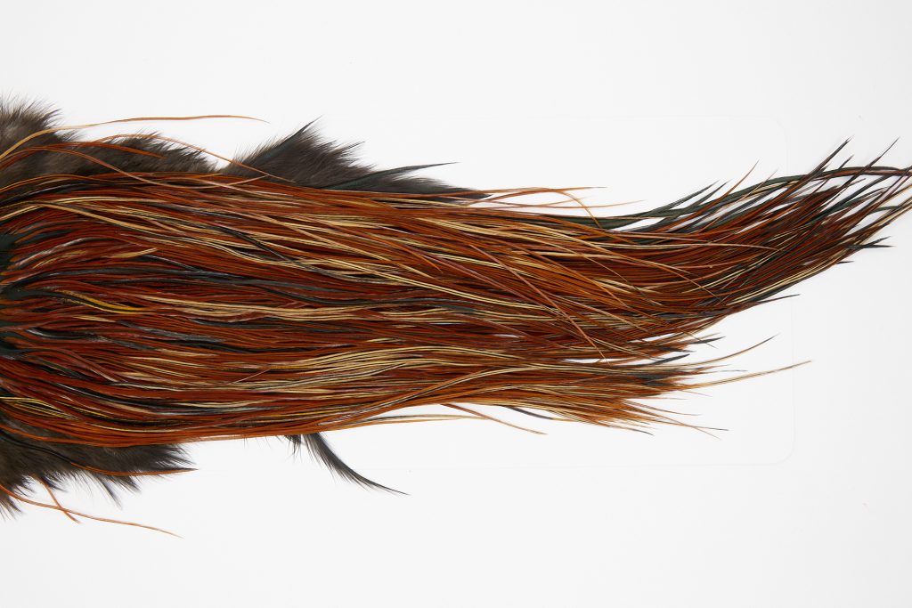 10553 JimsFlyCo Dry Fly Hackle Grade 2 Rooster Saddle Furnace Ties Size 14-18