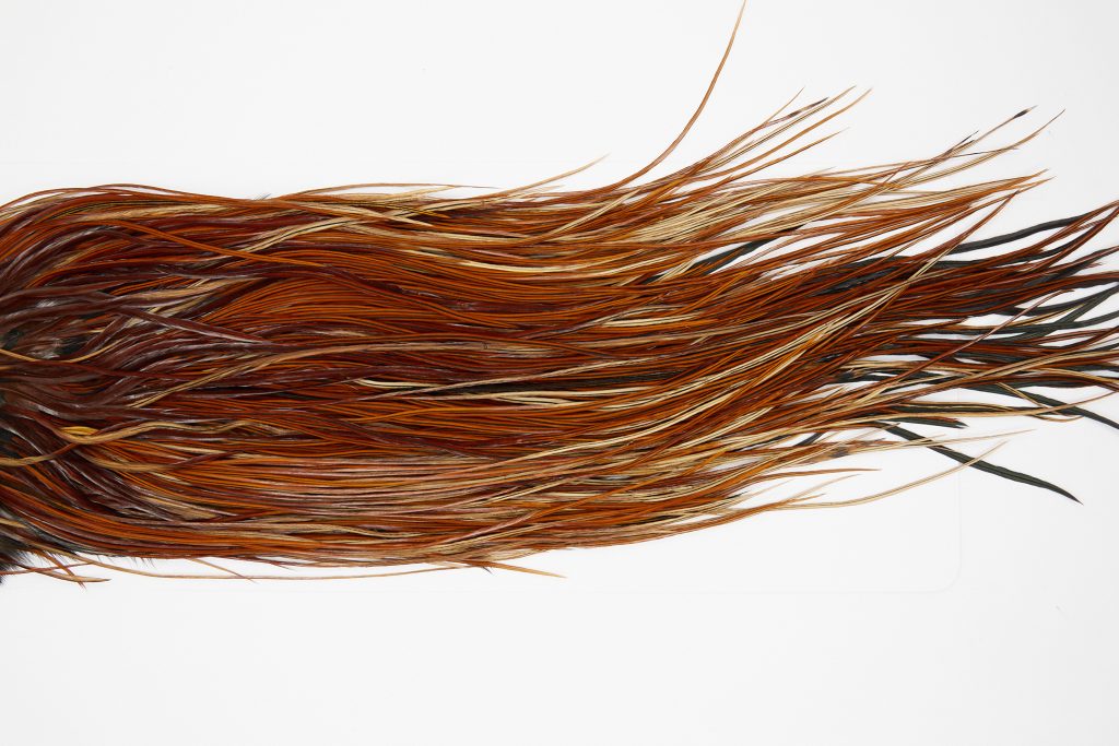 10555 JimsFlyCo Dry Fly Hackle Grade 2 Rooster Saddle Furnace Ties Size 16-18