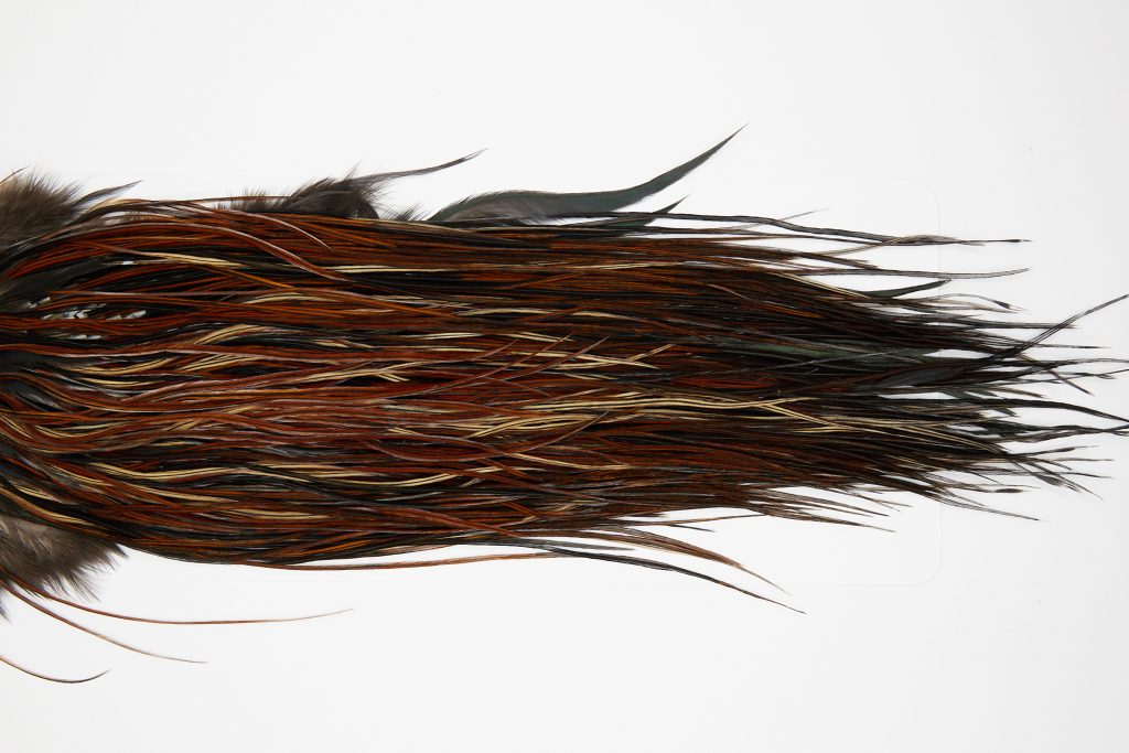 10562 JimsFlyCo Dry Fly Hackle Grade 2 Rooster Saddle Furnace Ties Size 14-16