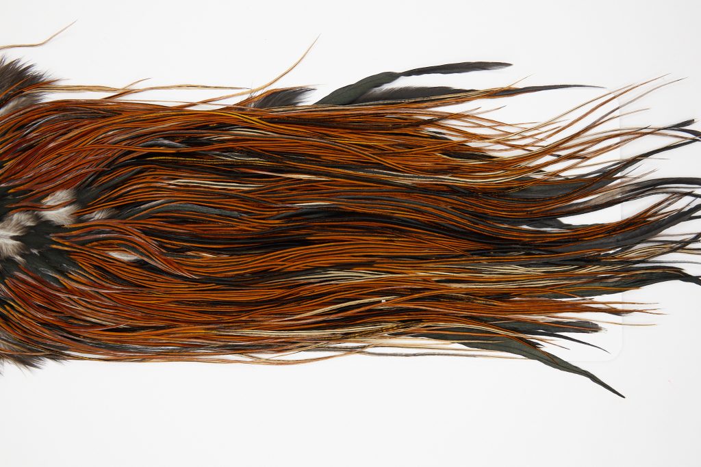10566 JimsFlyCo Dry Fly Hackle Grade 2 Rooster Saddle Furnace Ties Size 16-18