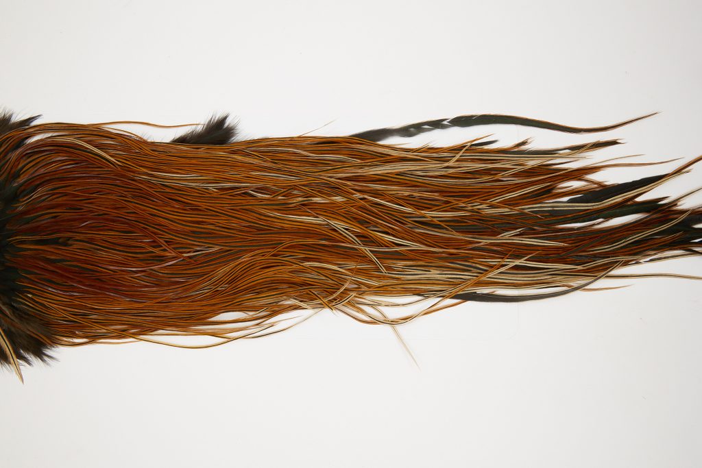 10632 JimsFlyCo Dry Fly Hackle Grade 1 Rooster Saddle Furnace Ties Size 14