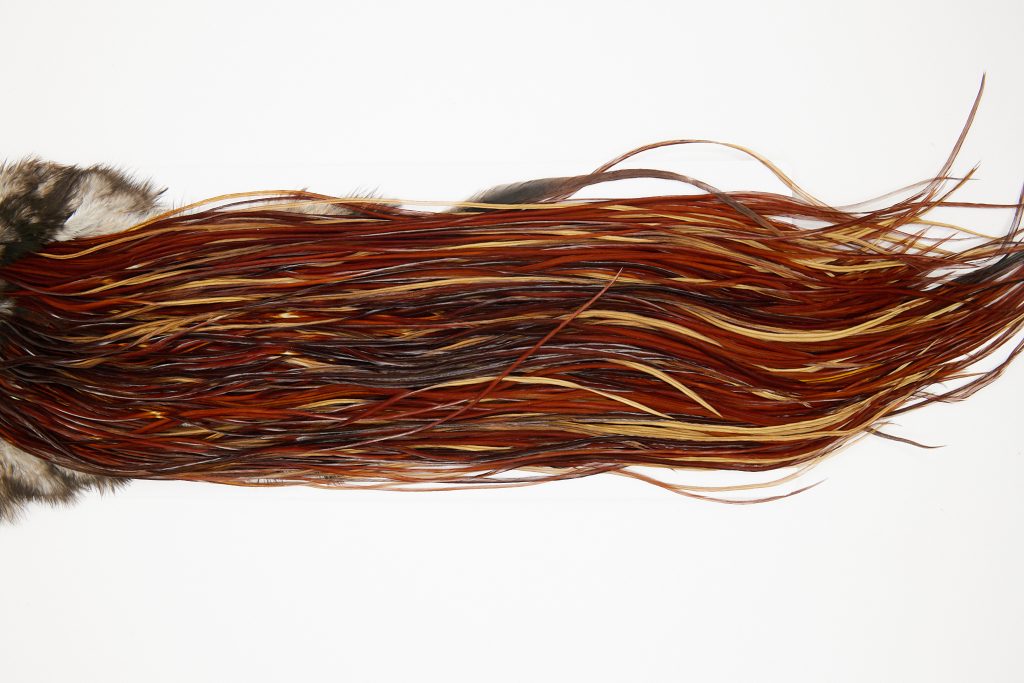 10655 Whiting Dry Fly Hackle Silver Grade Rooster Saddle Brown Ties Size 14-16