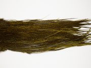 10665 Whiting Dry Fly Hackle Silver Grade Rooster Saddle Grizzly Dark Olive Ties Size 14-16