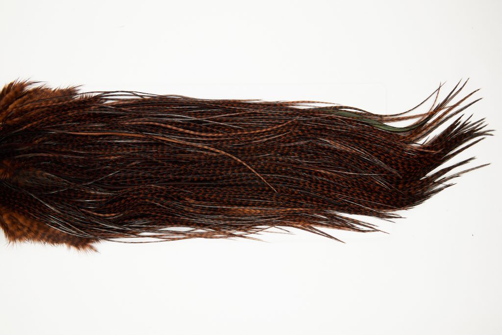 10685 Whiting Dry Fly Hackle Silver Grade Rooster Saddle Grizzly Coachman Brown Ties Size 14-16