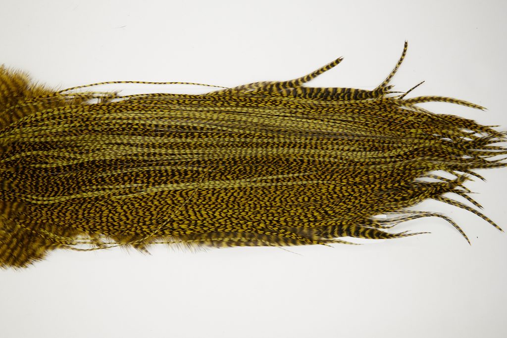 10689 Whiting Dry Fly Hackle Silver Grade Rooster Saddle Grizzly Golden Olive Ties Size 12-14