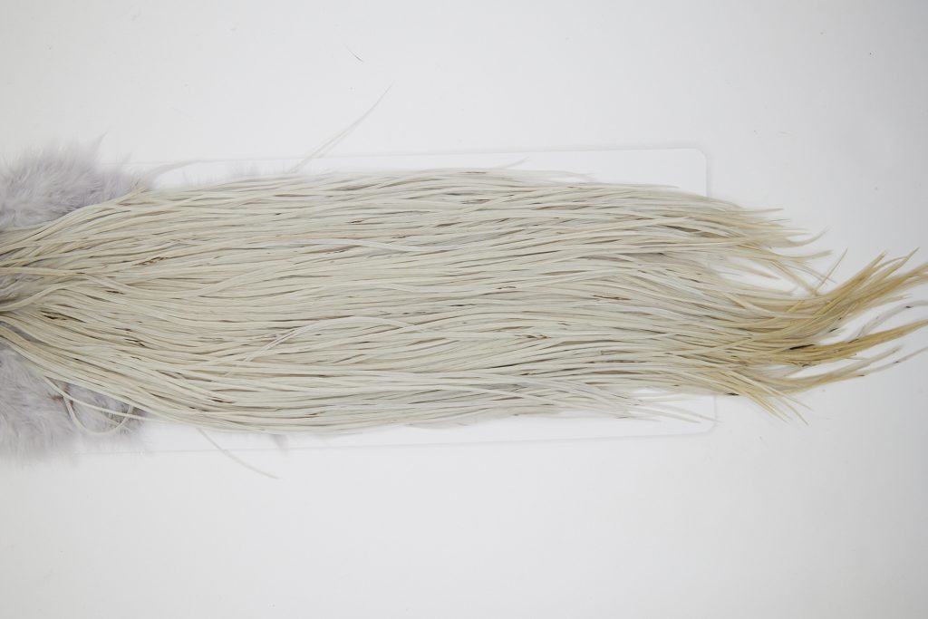 10699 Whiting Dry Fly Hackle Silver Grade Rooster Saddle Light Dun Ties Size 10-14