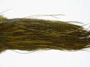 10716 Whiting Dry Fly Hackle Bronze Grade Rooster Saddle Grizzly Dark Olive Ties Size 14-16