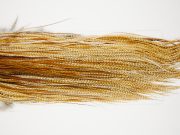 10719 Whiting Dry Fly Hackle Bronze Grade Rooster Saddle Barred Medium Ginger Ties Size 14-18