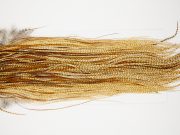 10720 Whiting Dry Fly Hackle Bronze Grade Rooster Saddle Barred Medium Ginger Ties Size 16-18