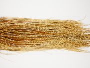 10721 Whiting Dry Fly Hackle Bronze Grade Rooster Saddle Barred Medium Ginger Ties Size 16-18