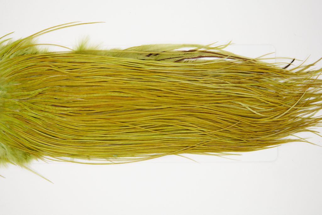 10722 Whiting Dry Fly Hackle Bronze Grade Rooster Saddle Olive Ties Size 16-18