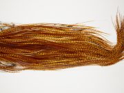 10746 Whiting Dry Fly Hackle Bronze Grade Rooster Saddle Dark Barred Ginger Ties Size 14-16