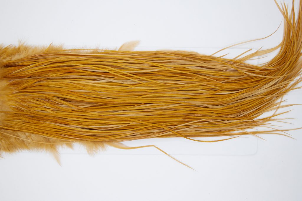 10761 Whiting Dry Fly Hackle Pro Grade Rooster Saddle Medium Ginger Ties Size 14-18