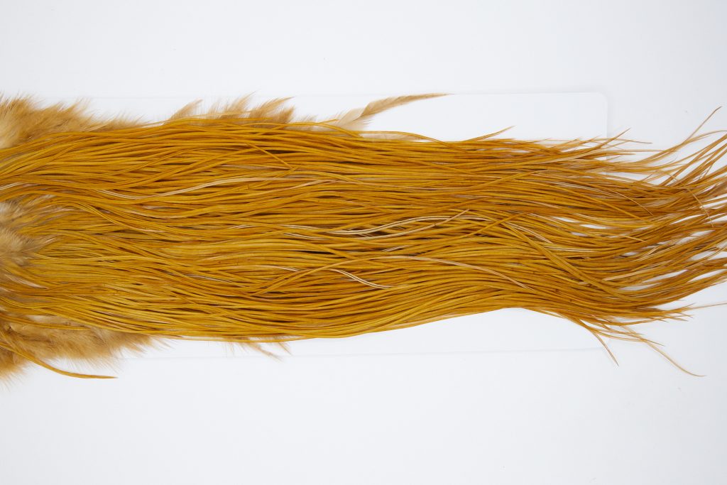 10762 Whiting Dry Fly Hackle Pro Grade Rooster Saddle Medium Ginger Ties Size 16-18