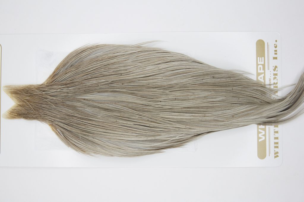 10785 Heritage Dry Fly Hackle Grade 2 Rooster Cape Heritage Dun Ties Size 8-18