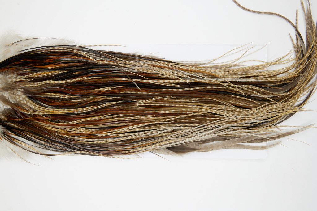 10860 Hebert Dry Fly Hackle Bronze Grade Rooster Saddle Unique Variant Ties Size 14-18