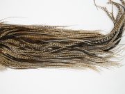 10867 Hebert Dry Fly Hackle Bronze Grade Rooster Saddle Dun Grizzly Ties Size 14-16