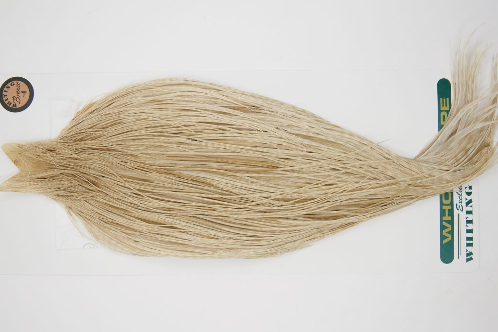 10942 Hebert Dry Fly Hackle Bronze Grade Rooster Saddle Pale Watery Dun Ties Size 10-20