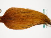 10949 Hebert Dry Fly Hackle Bronze Grade Rooster Cape Light Brown Ties Size 10-22