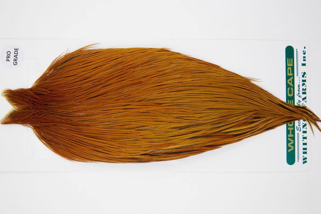 10991 Hebert Dry Fly Hackle Pro Grade Rooster Cape Light Brown Ties Size 8-22