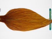 10992 Hebert Dry Fly Hackle Pro Grade Rooster Saddle Light Brown Ties Size 10-22
