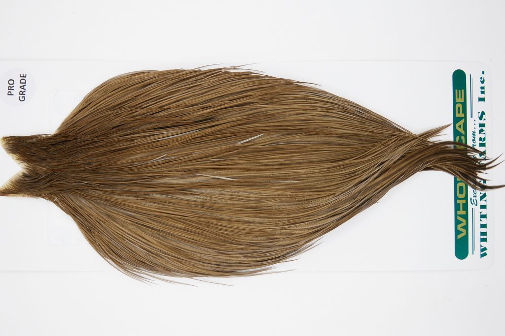 11006 Hebert Dry Fly Hackle Pro Grade Rooster Saddle Brown Grey Dun Ties Size 10-22