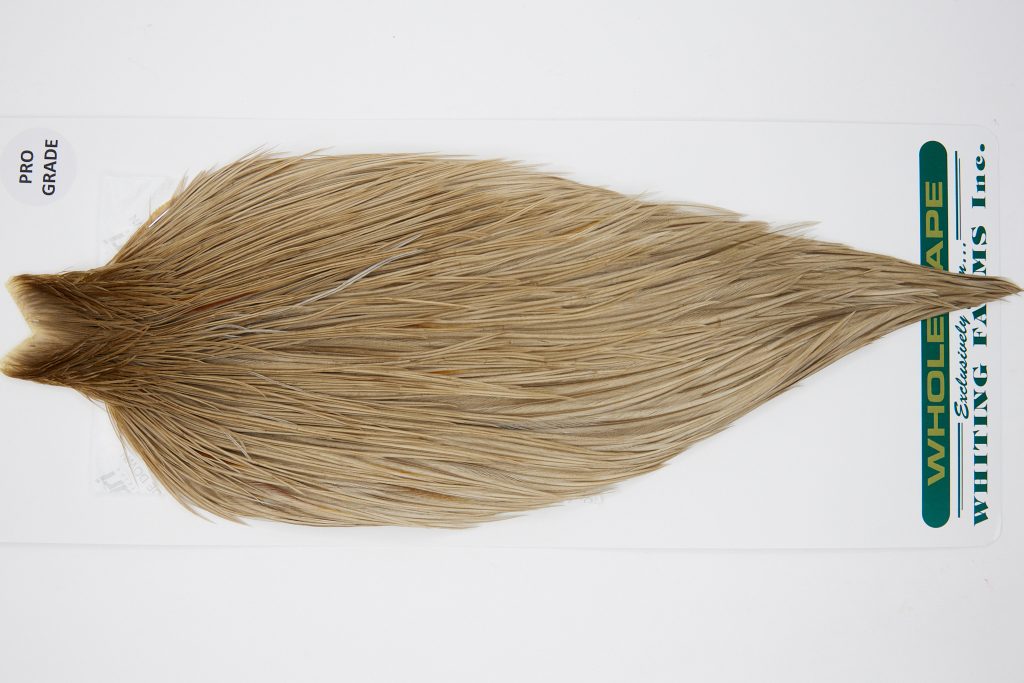 11008 Hebert Dry Fly Hackle Pro Grade Rooster Saddle Medium Brown Dun Ties Size 10-22