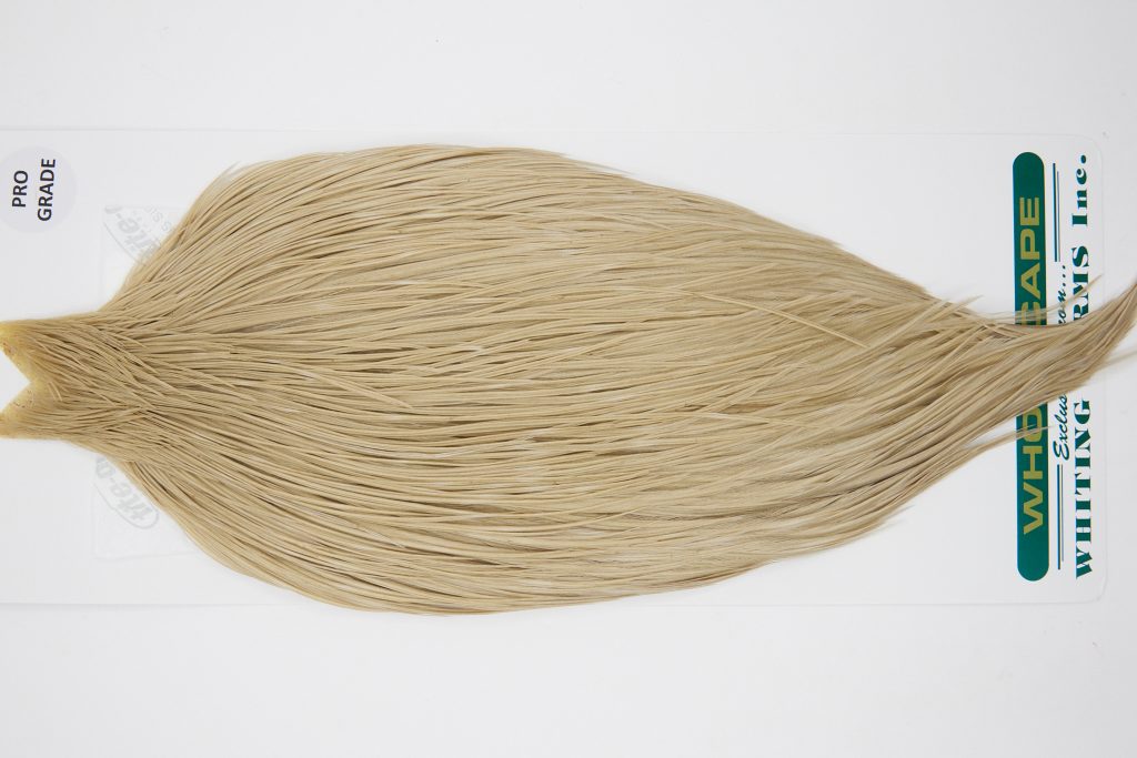 11009 Hebert Dry Fly Hackle Pro Grade Rooster Saddle Light Tan Dun Ties Size 8-20