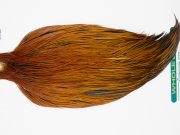 11017 Hebert Dry Fly Hackle Pro Grade Rooster Saddle Medium Brown Ties Size 8-22
