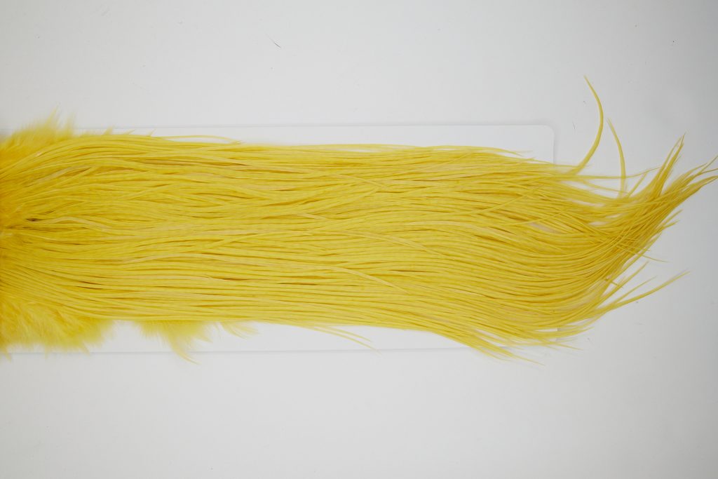 10704 Whiting Dry Fly Hackle Silver Grade Rooster Saddle Golden Straw Ties Size 14-18