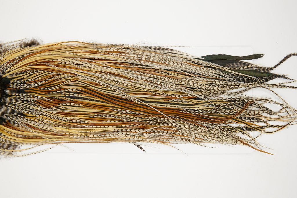 10864a Hebert Dry Fly Hackle Bronze Grade Rooster Saddle Unique Variant Ties Size 12-14