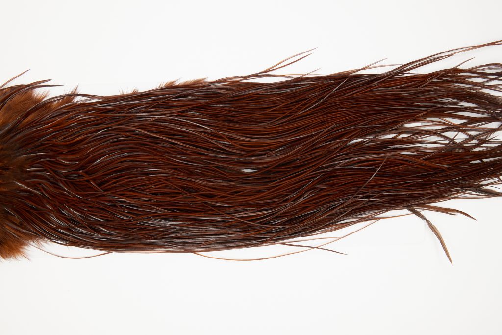 11192 Whiting Dry Fly Hackle Silver Grade Rooster Saddle Coachman Brown Ties Size 16-18