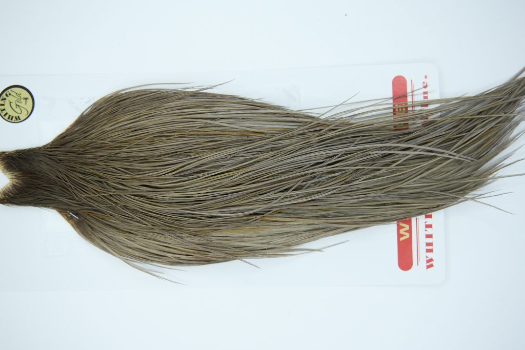 11273 Whiting Dry Fly Hackle Gold Grade Rooster Cape Dark Dun Ties Size 8-26