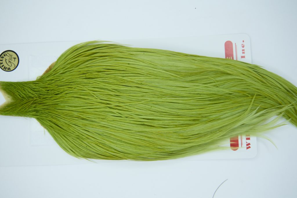 11275 Whiting Dry Fly Hackle Gold Grade Rooster Cape Dark Olive Ties Size 6-26