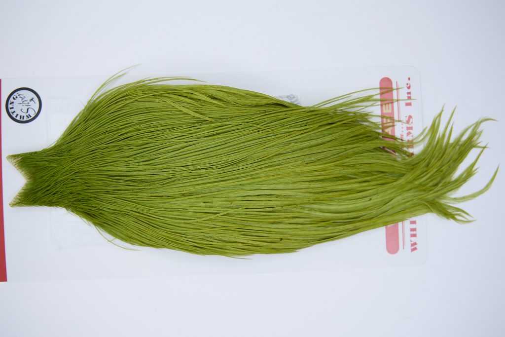 11289 Whiting Dry Fly Hackle Silver Grade Rooster Cape Olive Ties Size 6-26