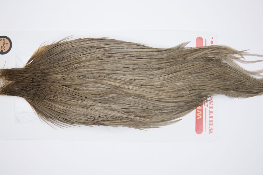 11296 Whiting Dry Fly Hackle Bronze Grade Rooster Cape Dark Dun Ties Size 8-26