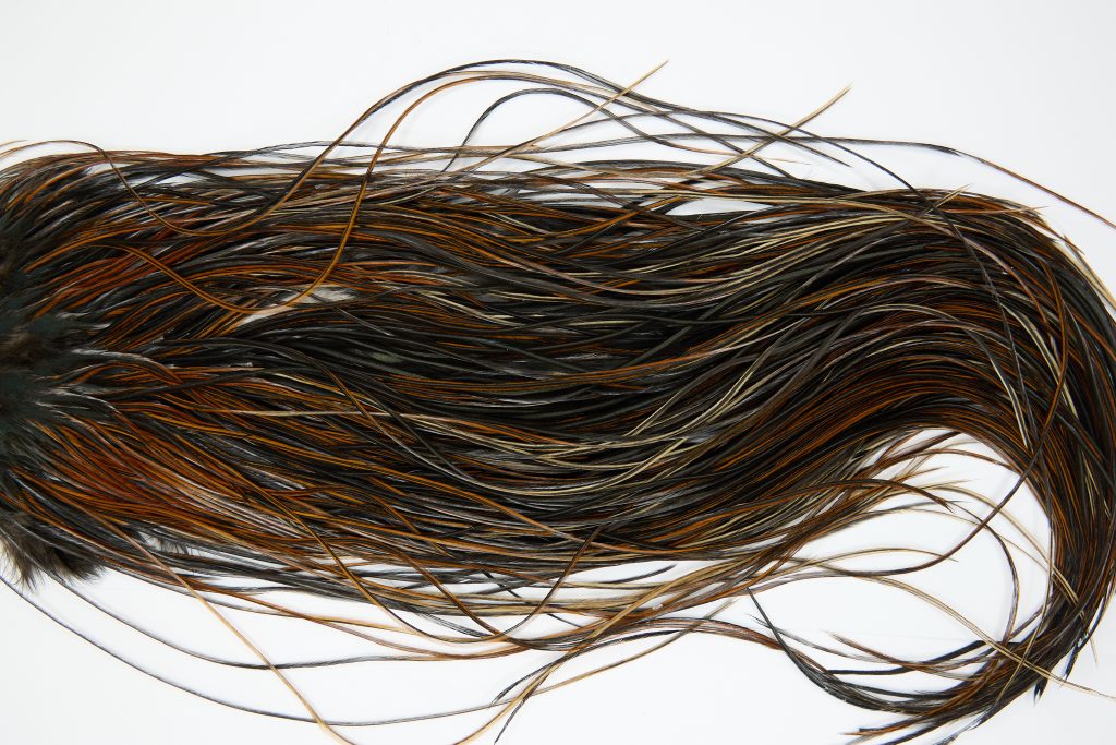 11389 JimsFlyCo Dry Fly Hackle Rhodium Rooster Saddle Furnace Ties Size 16-18